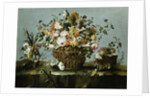 Flowers in a Basket and Flowers, a Sprig of Cherries Attributed to Francesco Guardi by Anonymous