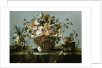 Flowers in a Basket and Flowers, a Sprig of Cherries Attributed to Francesco Guardi by Anonymous