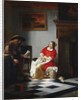 A Gentleman Reading a Letter to His Wife (?) in an Interior by Pieter de Hooch