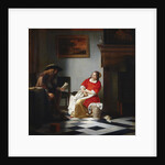 A Gentleman Reading a Letter to His Wife (?) in an Interior by Pieter de Hooch