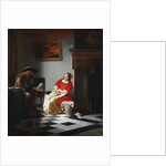 A Gentleman Reading a Letter to His Wife (?) in an Interior by Pieter de Hooch