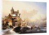 Figures Crossing a Bridge by Frederick Marianus Kruseman