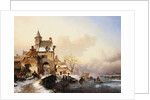 Figures Crossing a Bridge by Frederick Marianus Kruseman