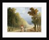 An Artist Leading His Model's Pony on a Wooded Track by Studio of Hubert Robert