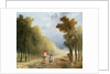 An Artist Leading His Model's Pony on a Wooded Track by Studio of Hubert Robert