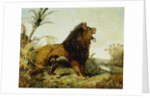 A Lion in a Jungle Landscape by William Huggins