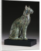 Egyptian Bronze Statue of a Cat by Anonymous