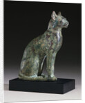 Egyptian Bronze Statue of a Cat by Anonymous