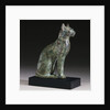 Egyptian Bronze Statue of a Cat by Anonymous