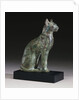 Egyptian Bronze Statue of a Cat by Anonymous