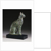 Egyptian Bronze Statue of a Cat by Anonymous