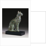 Egyptian Bronze Statue of a Cat by Anonymous