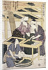 Silkworm Culture by Women Featuring Two Women Transferring Silkworm Eggs by Hitsu Utamaro