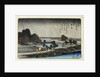 19th Century Woodblock Print with River Scene by Utagawa Hiroshige