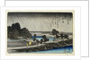 19th Century Woodblock Print with River Scene by Utagawa Hiroshige
