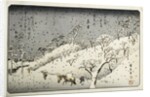 Evening Snow at Asuka-yama from the Series Eight Views of the Suburbs of Edo by Hiroshige Utagawa