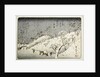Evening Snow at Asuka-yama from the Series Eight Views of the Suburbs of Edo by Hiroshige Utagawa