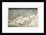 Evening Snow at Asuka-yama from the Series Eight Views of the Suburbs of Edo by Hiroshige Utagawa