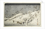 Evening Snow at Asuka-yama from the Series Eight Views of the Suburbs of Edo by Hiroshige Utagawa