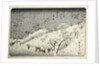 Evening Snow at Asuka-yama from the Series Eight Views of the Suburbs of Edo by Hiroshige Utagawa