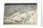 Evening Snow at Asuka-yama from the Series Eight Views of the Suburbs of Edo by Hiroshige Utagawa