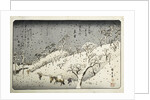 Evening Snow at Asuka-yama from the Series Eight Views of the Suburbs of Edo by Hiroshige Utagawa