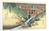 Red Maple Leaves at Tsuten Bridge, from the Series Famous Places of Kyoto by Utagawa Hiroshige