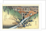 Red Maple Leaves at Tsuten Bridge, from the Series Famous Places of Kyoto by Utagawa Hiroshige