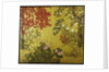 Japanese Screen with Trees and Flowering Plants by Anonymous