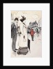 Book Illustration Showing a Street Scene with a Couple Waiting for a Trolley by Theophile Alexandre Steinlen