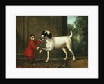 A Monkey Wearing a Crimson Livery Dancing with a Poodle on the Terrace of a Country House by John Wootton