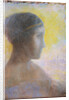 Head of a Young Woman in Profile by Odilon Redon