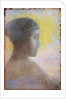 Head of a Young Woman in Profile by Odilon Redon