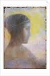 Head of a Young Woman in Profile by Odilon Redon