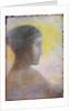 Head of a Young Woman in Profile by Odilon Redon