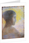 Head of a Young Woman in Profile by Odilon Redon