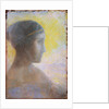 Head of a Young Woman in Profile by Odilon Redon