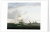 Painting of a Frigate, a Paddlesteamer, and a Dutch Smallcraft in the Downs by Henry Moses