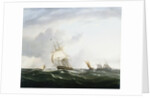 Painting of a Frigate, a Paddlesteamer, and a Dutch Smallcraft in the Downs by Henry Moses