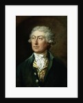 Portrait of the Artist, Bust Length in a Green Coat and White Stock by Thomas Gainsborough
