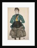 Woman in a Green Blouse with a Muff by Egon Schiele