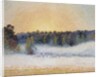 Sunset and Fog, Eragny by Camille Pissarro