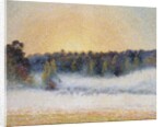 Sunset and Fog, Eragny by Camille Pissarro