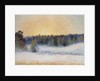 Sunset and Fog, Eragny by Camille Pissarro