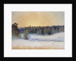 Sunset and Fog, Eragny by Camille Pissarro