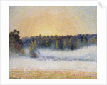 Sunset and Fog, Eragny by Camille Pissarro