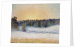 Sunset and Fog, Eragny by Camille Pissarro