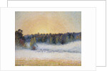Sunset and Fog, Eragny by Camille Pissarro