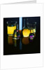 Laboratory Flasks and Beakers Filled with Liquid by Anonymous