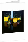 Laboratory Flasks and Beakers Filled with Liquid by Anonymous